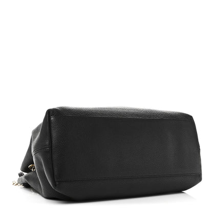 Gucci Pebbled Calfskin Medium Soho Chain Shoulder Bag Black 4 of 10