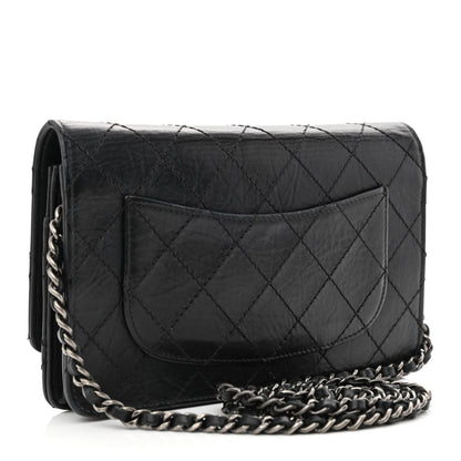 Chanel Calfskin Quilted Reissue Wallet On Chain WOC Black 3 of 12