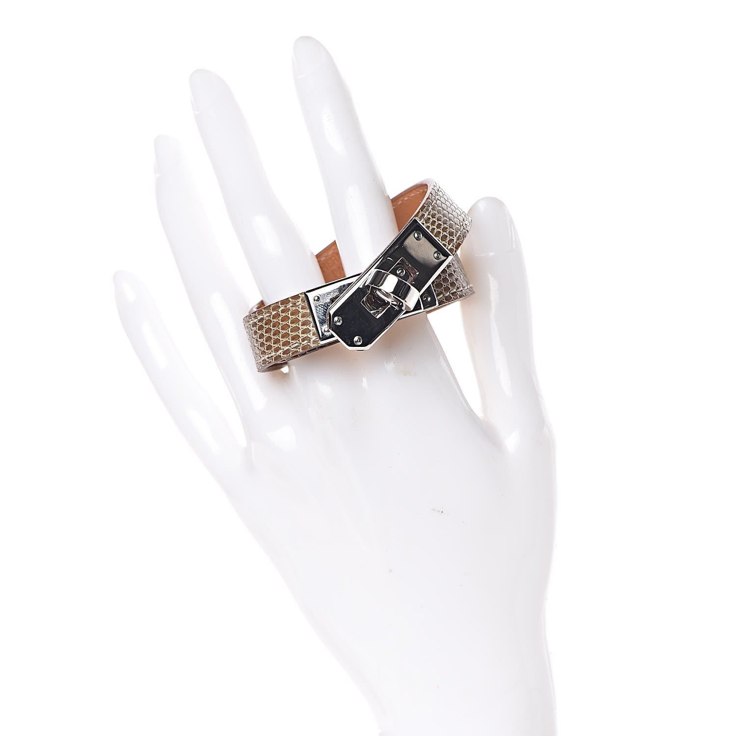Hermes Lizard Kelly Double Tour Bracelet XS Ficelle 2 of 6