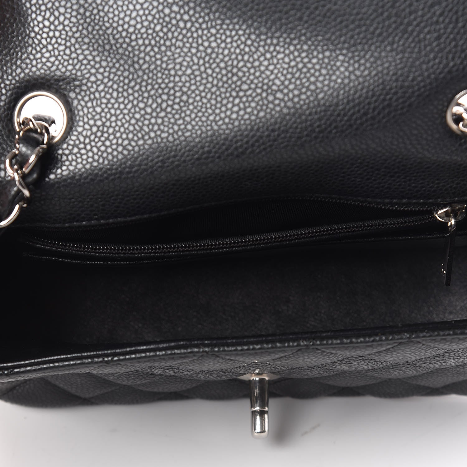 Chanel Metallic Caviar Quilted Mini Rectangular Flap Black 5 of 11