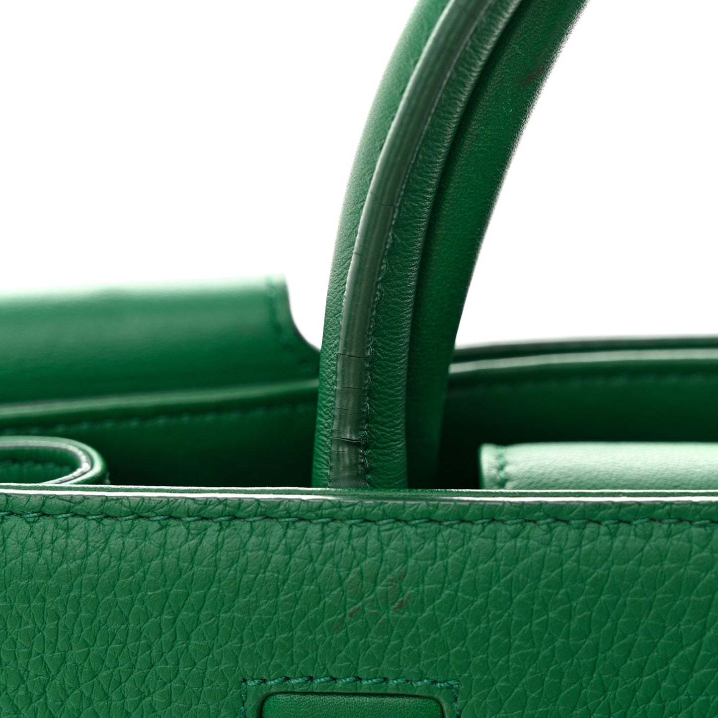 Grained Calfskin Diorever Flap Green