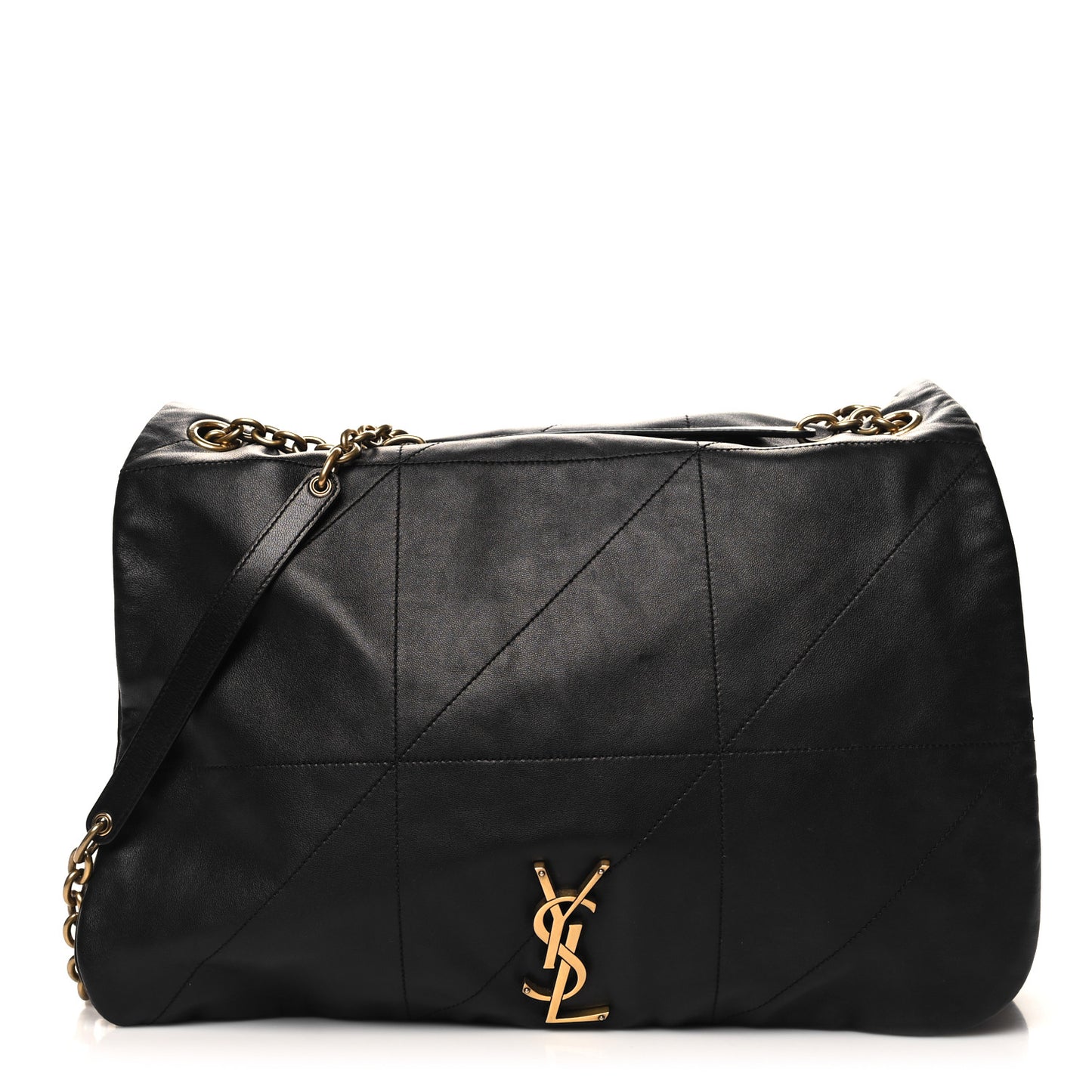 Lambskin Matelasse Monogram Large Jamie 4.3 Black
