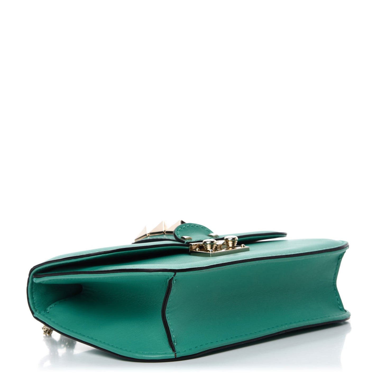Vitello Small Glam Lock Rockstud Flap Colibri
