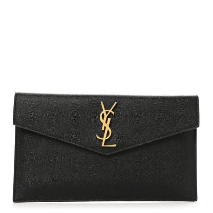 Saint Laurent Grain De Poudre Uptown Pouch Black 1 of 8
