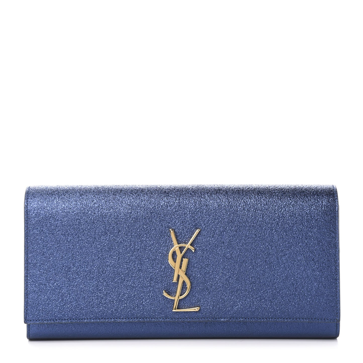 Metallic Calfskin Monogram Kate Clutch Navy