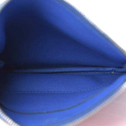 Hermes Swift Couverture Nouvelle Carre Pocket Pouch Bleu Encre Rose D'Ete 5 of 8