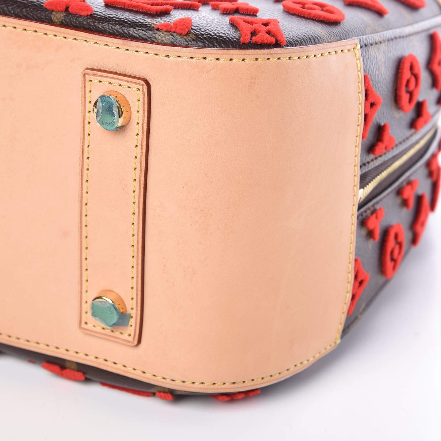 Louis Vuitton Monogram Tuffetage Deauville Cube Red 9 of 11