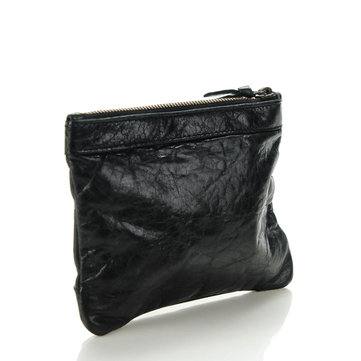 Agneau Classic Hardware M Porte-Monnaie Coin Purse Black