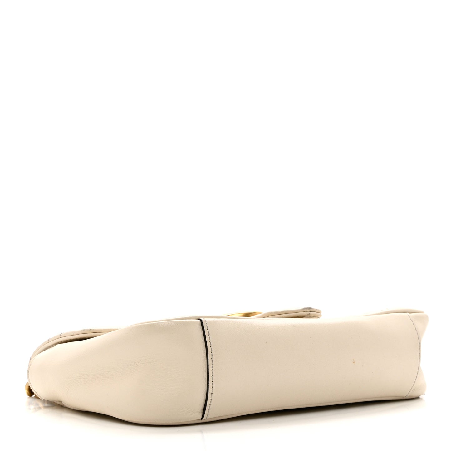 Calfskin Matelasse Mini GG Marmont Shoulder Bag White