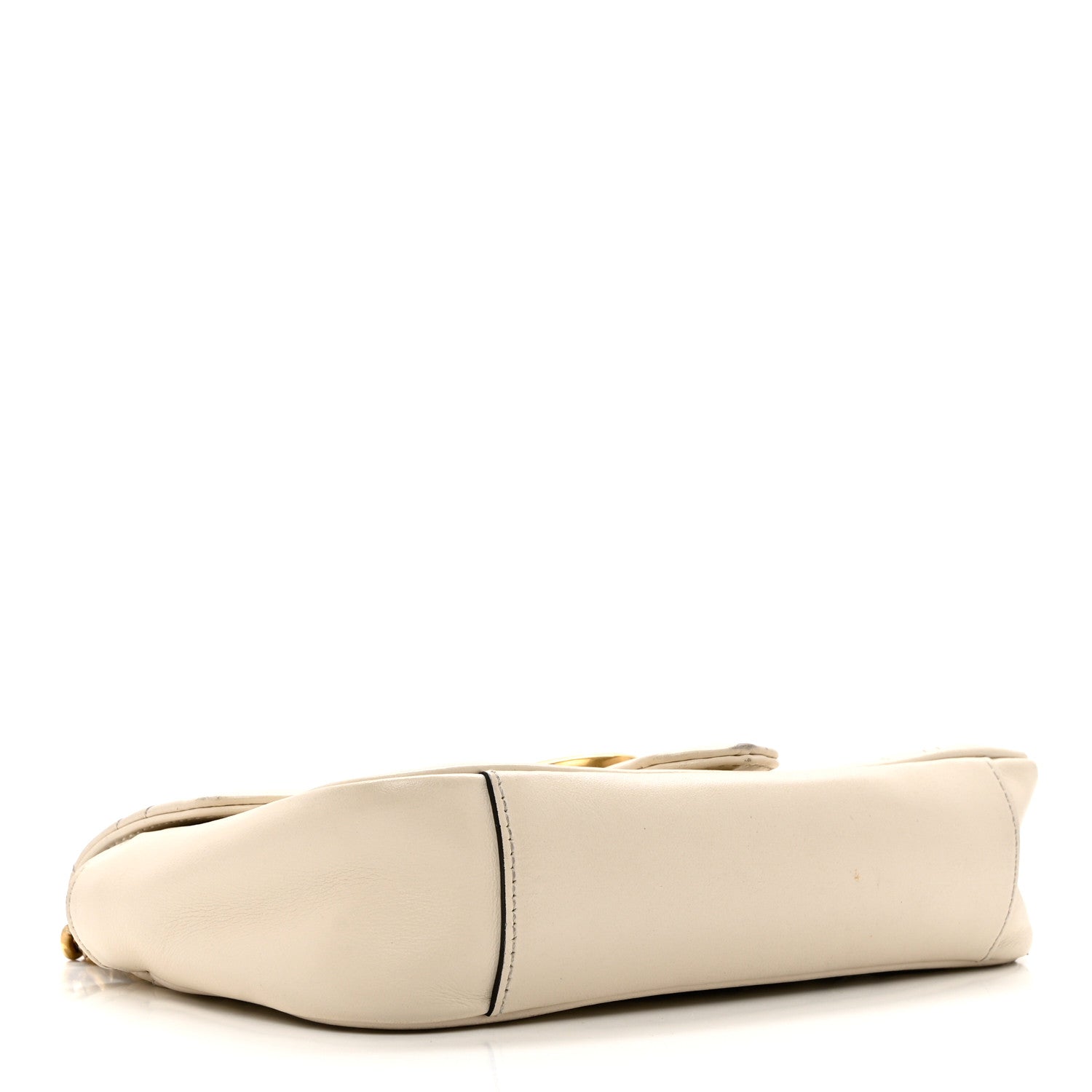 Gucci Calfskin Matelasse Mini GG Marmont Shoulder Bag White 3 of 9