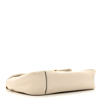 Gucci Calfskin Matelasse Mini GG Marmont Shoulder Bag White 3 of 9