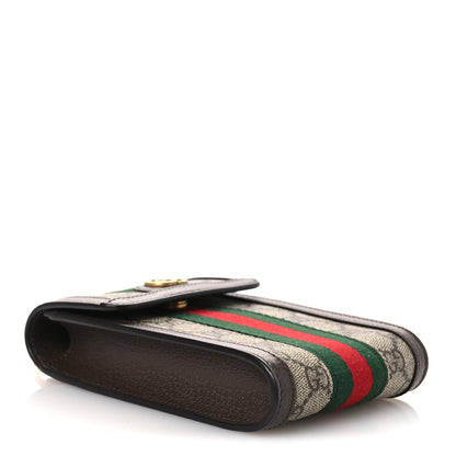 Gucci GG Supreme Monogram Web Mini Ophidia Crossbody Bag Detachable Wallet Beige Ebony 5 of 12