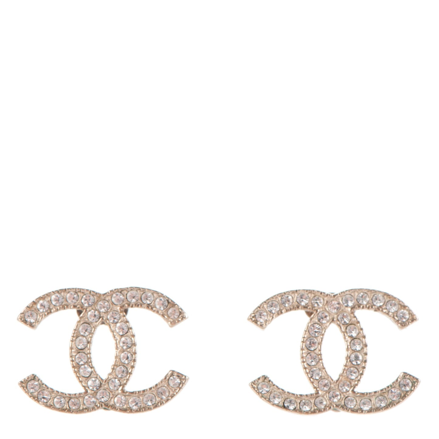 Crystal CC Earrings Gold