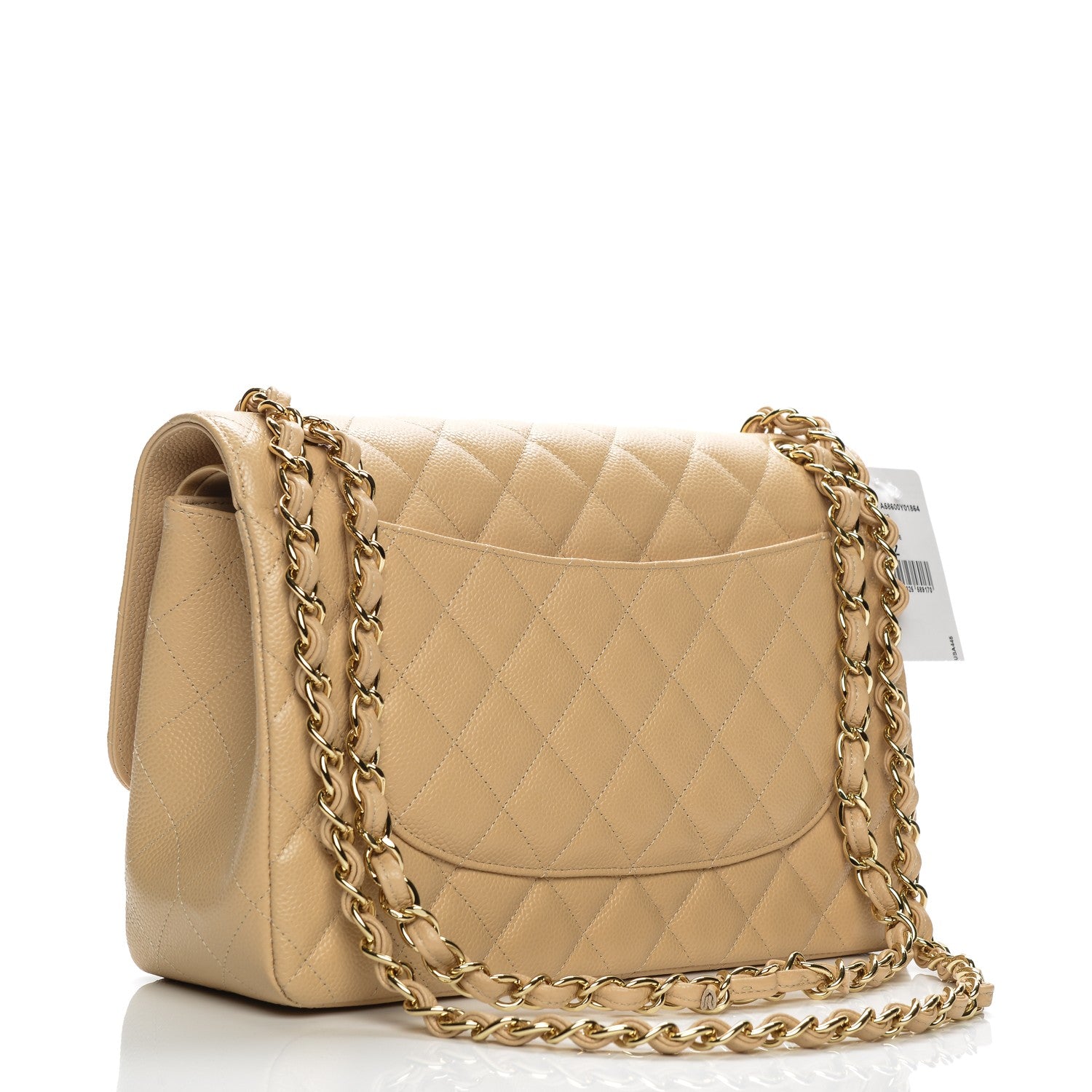 Chanel Caviar Quilted Jumbo Double Flap Beige Clair 3 of 7