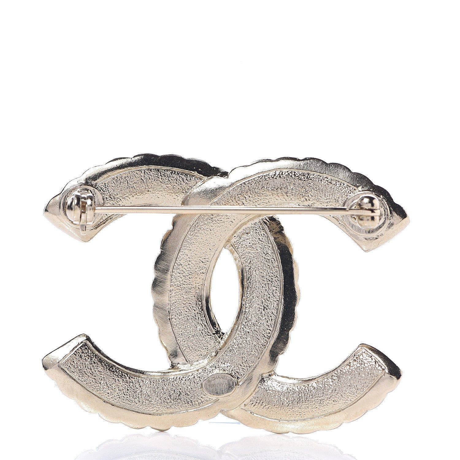 Chanel Pearl Crystal Queen of France CC Brooch Gold 2 of 3