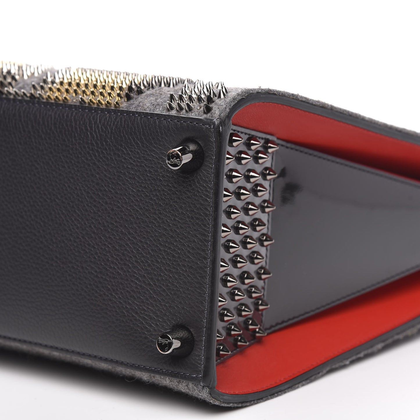 Wool Calfskin Spikes Medium Camouflage Paloma Gray