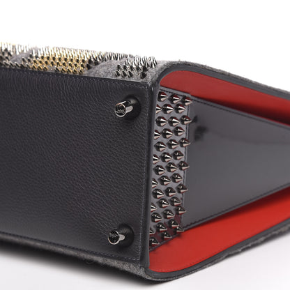 Christian Louboutin Wool Calfskin Spikes Medium Camouflage Paloma Gray 9 of 10