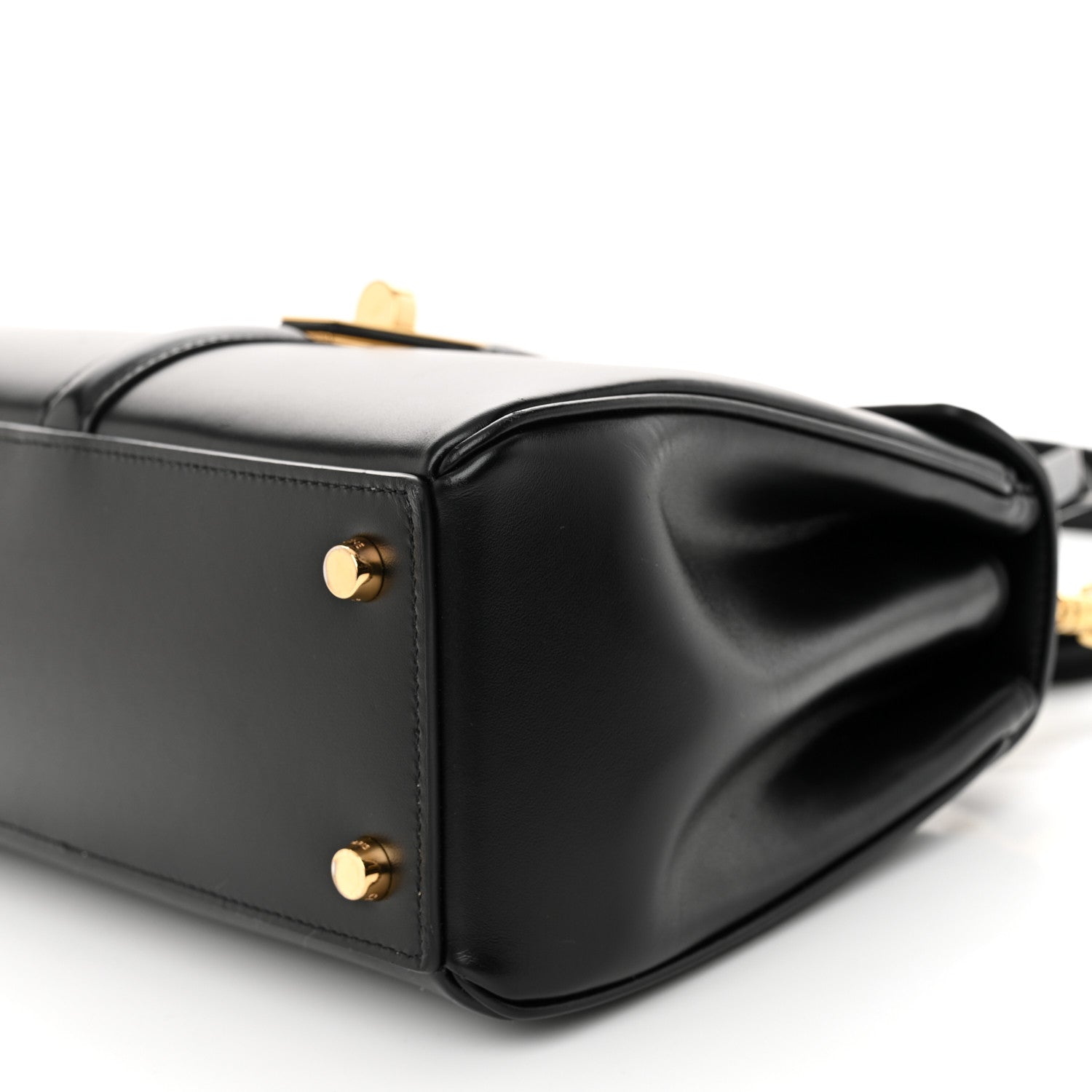 Celine Satinated Calfskin Small 16 Top Handle Bag Black 10 of 12