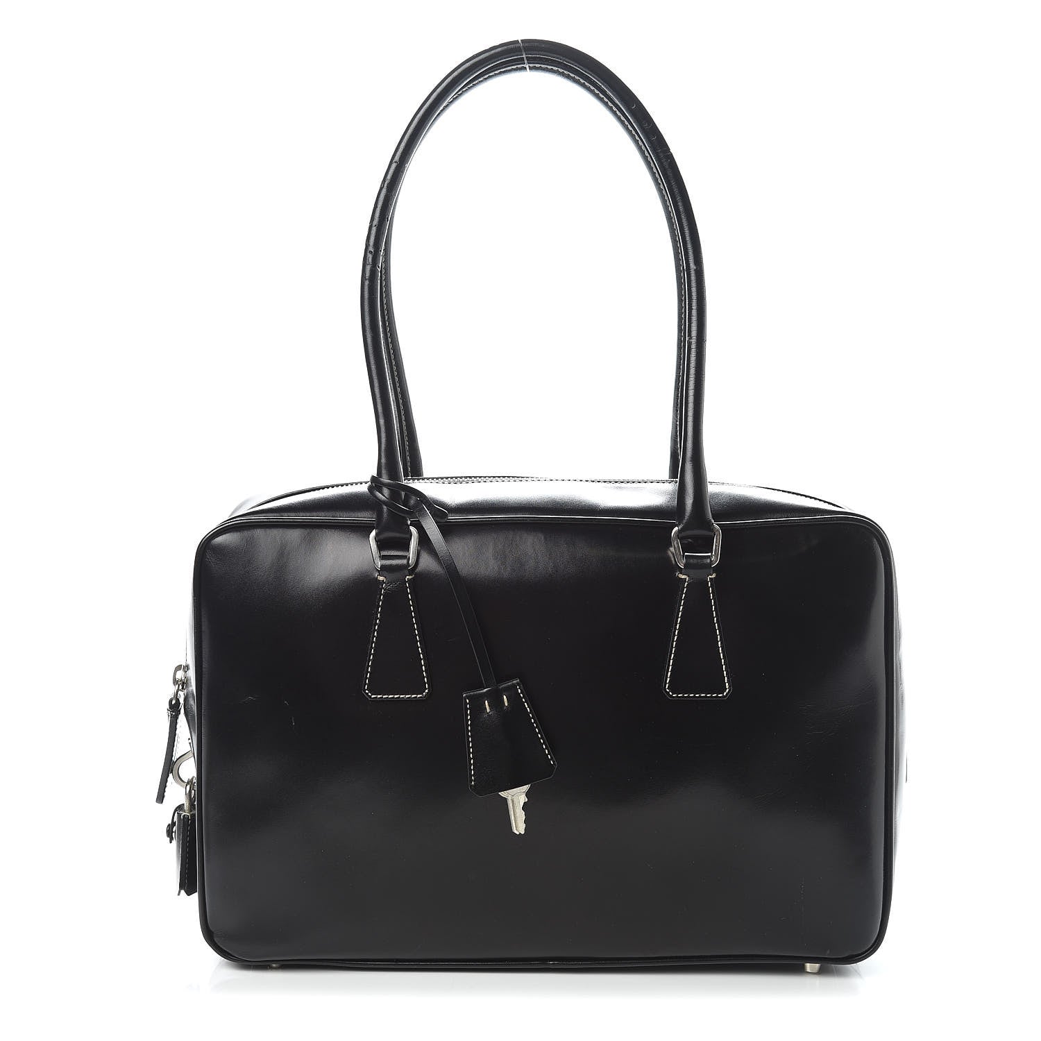 Prada Vitello Box Bauletto Black 1 of 11