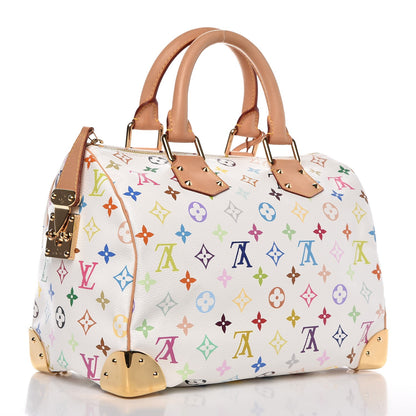 Louis Vuitton Monogram Multicolor Speedy 30 White 3 of 7