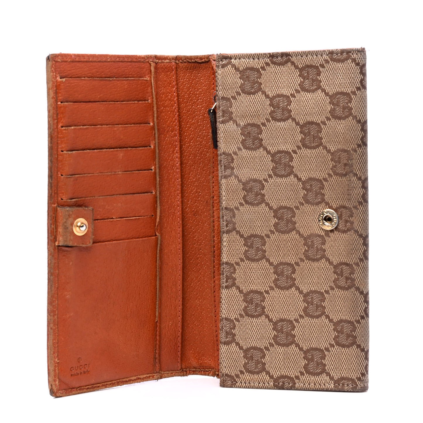 Monogram Studded Continental Wallet Orange