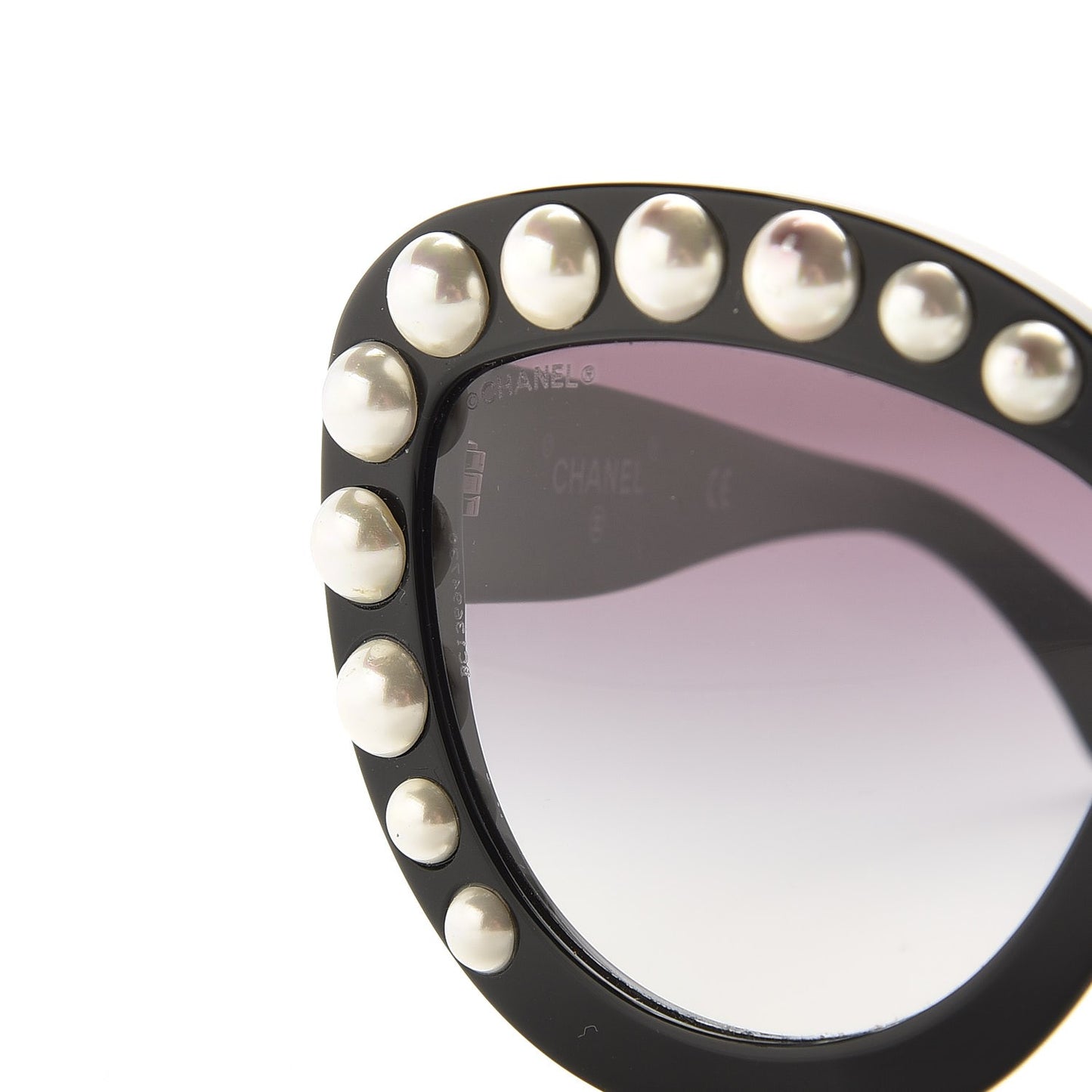 Pearl Cat Eye Sunglasses 71096 Black