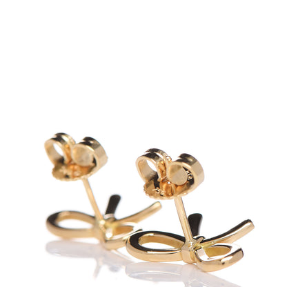 Tiffany 18K Yellow Gold Bow Earrings 3 of 5