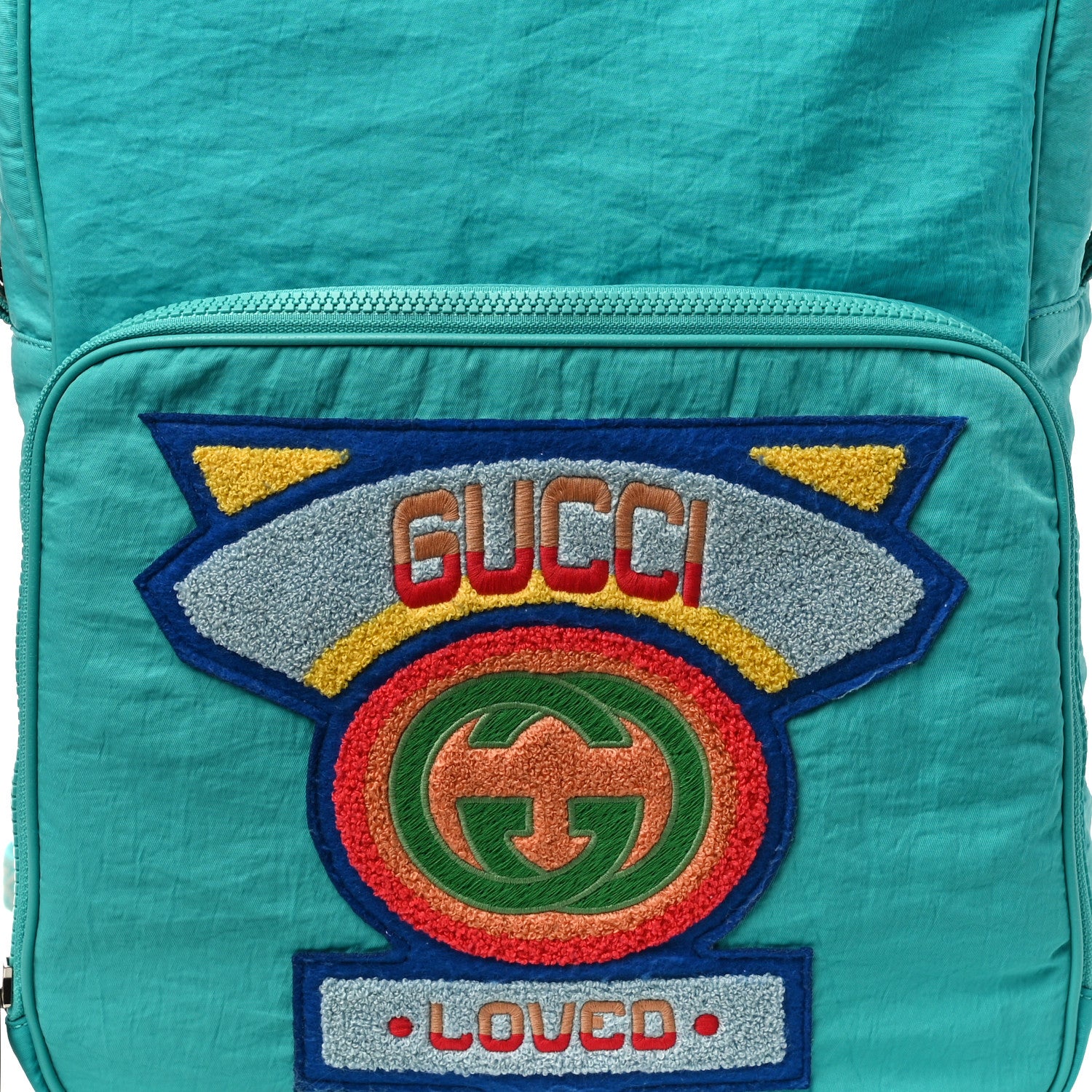 Gucci Nylon Twill 80s Logo Patch Backpack Lago 9 of 11