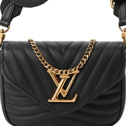 Louis Vuitton Calfskin New Wave Multi Pochette Black 7 of 9