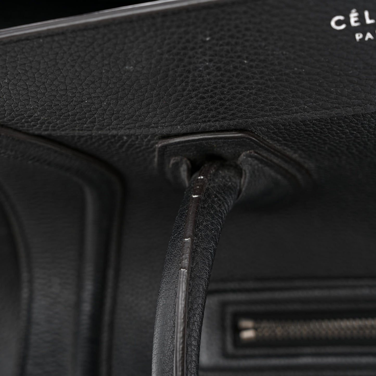 Drummed Calfskin Mini Luggage Black