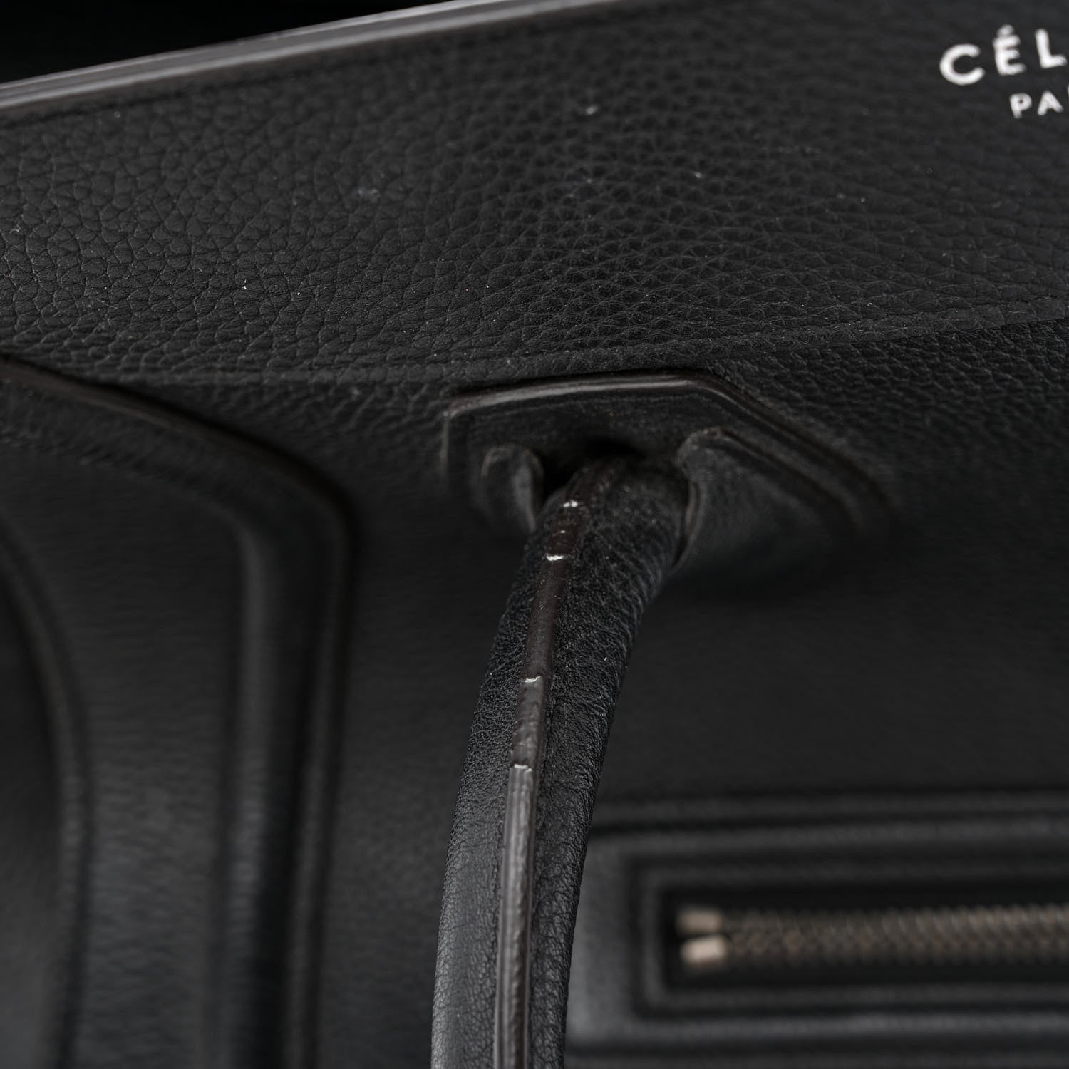 Celine Drummed Calfskin Mini Luggage Black 15 of 15