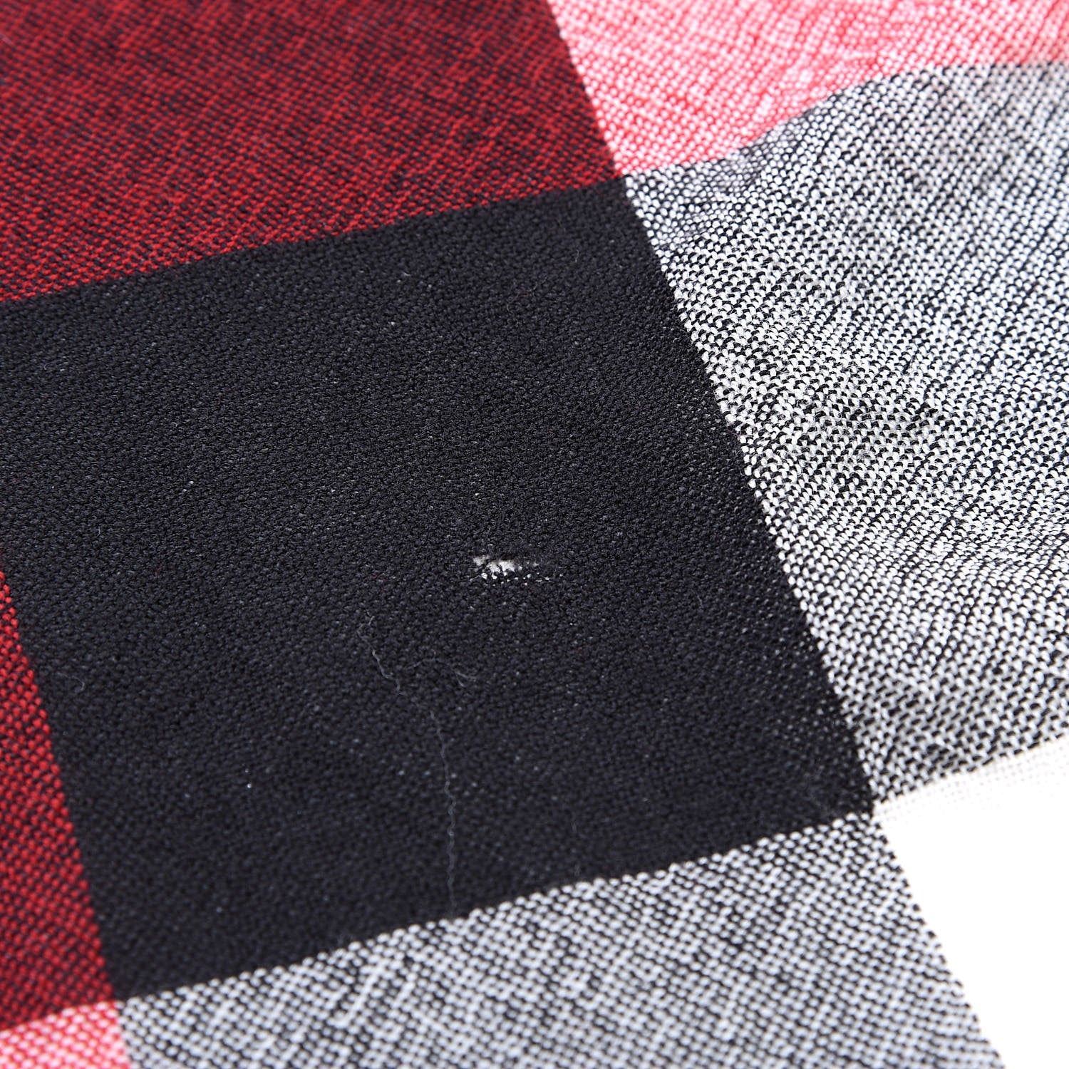Burberry Merino Wool Check Square Scarf Red 5 of 6