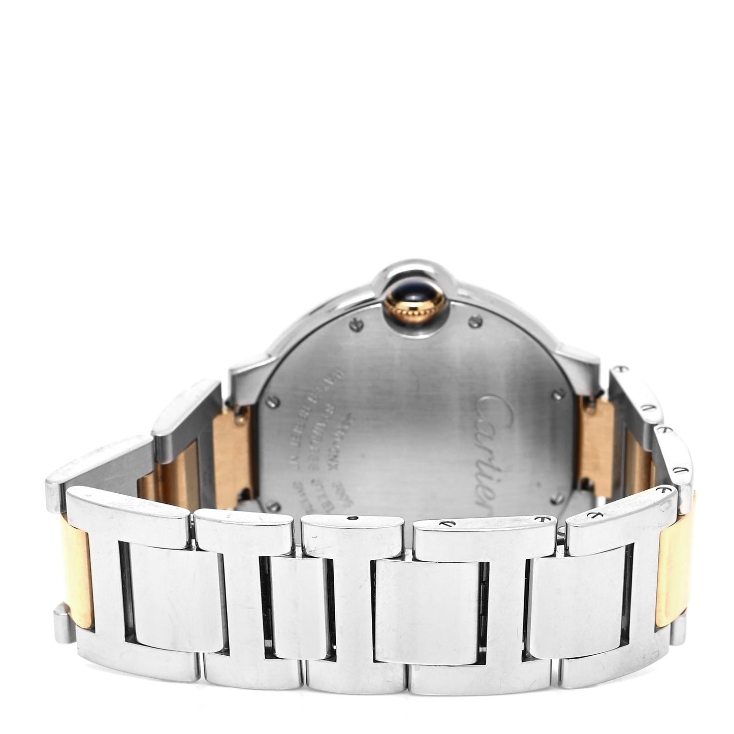 Stainless Steel 18K Yellow Gold 36mm Ballon Bleu De Cartier Quartz Watch