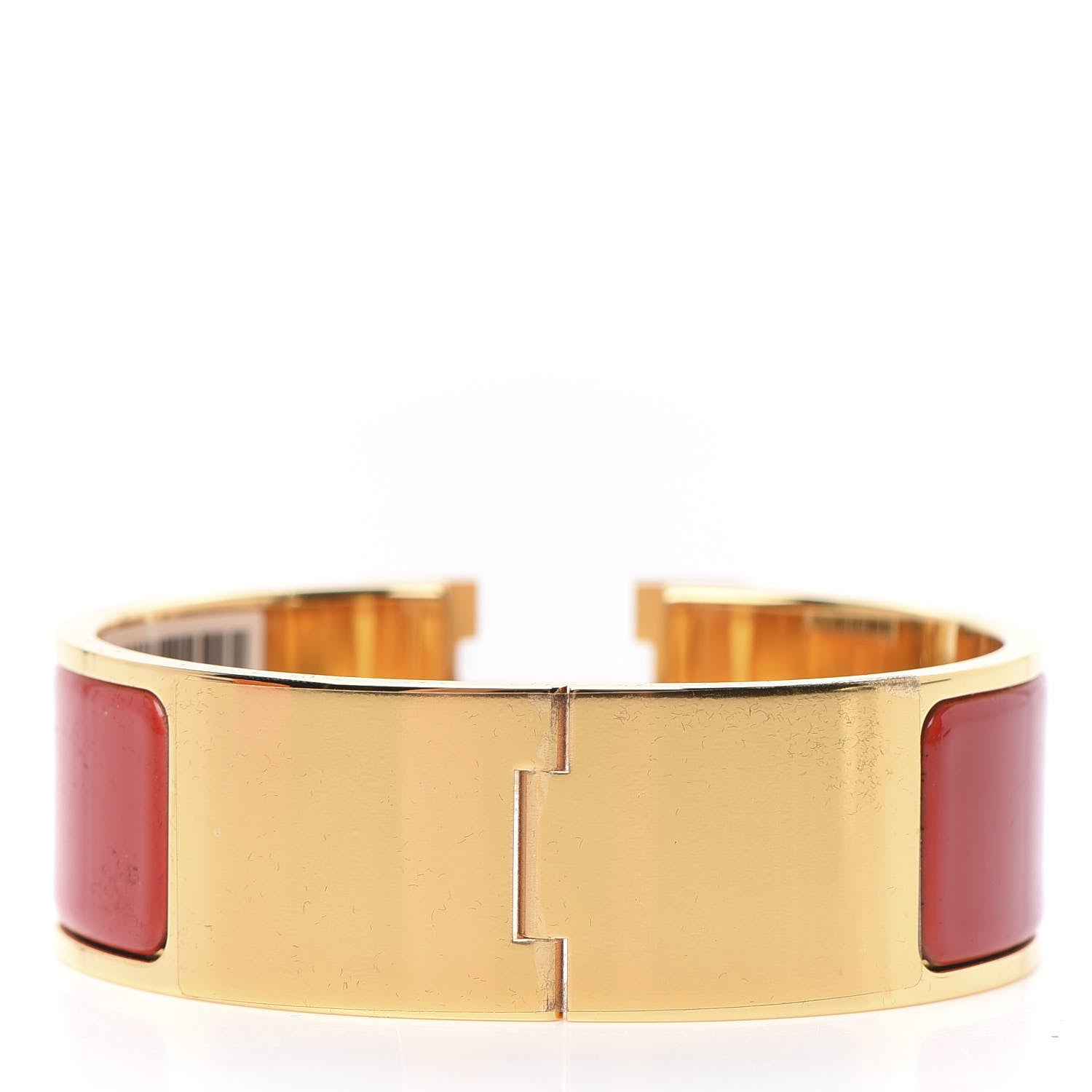 Hermes Enamel Wide Clic Clac H Bracelet PM Rouge Amarante 3 of 6