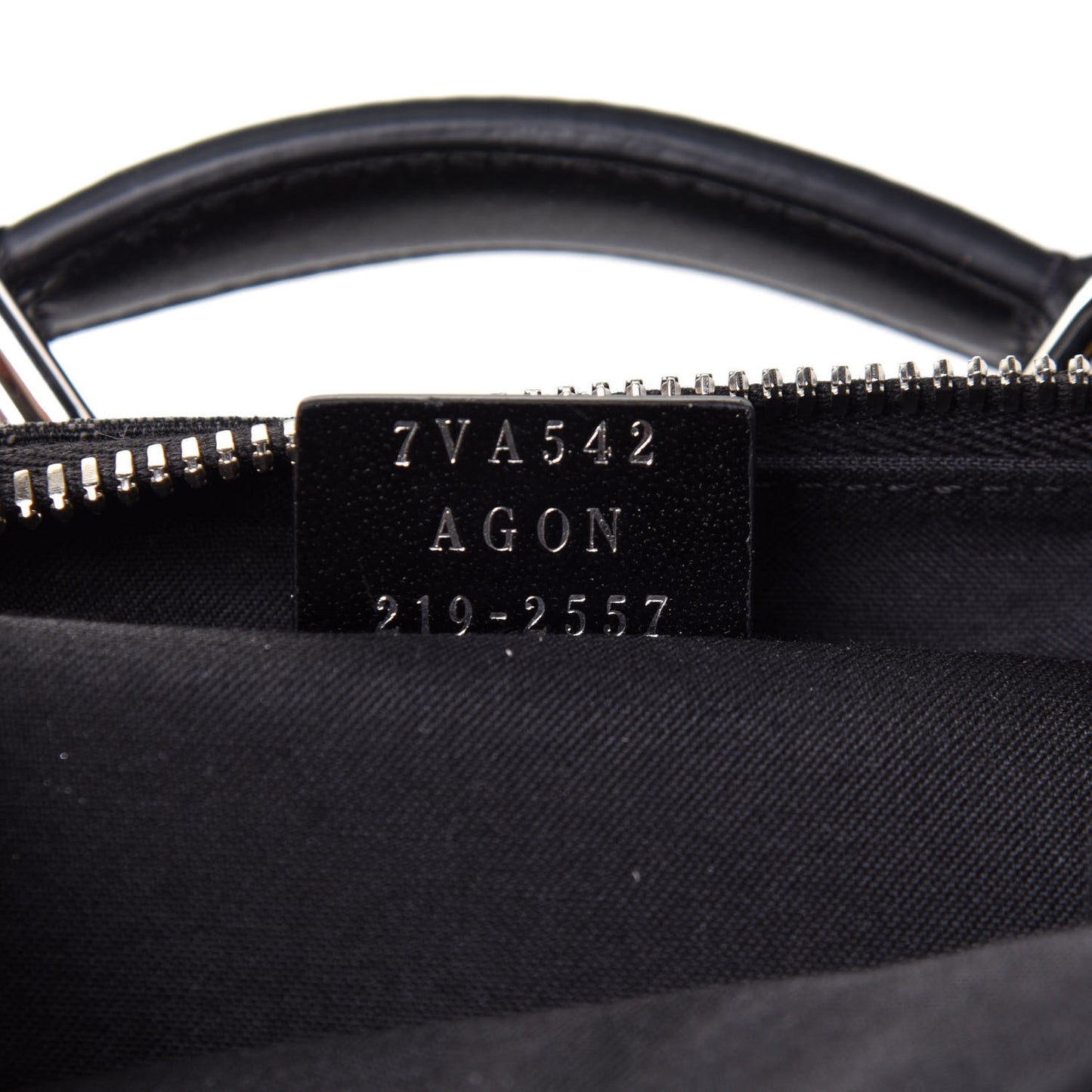 Recycled Fabric Jacquard Vitello Astro Micro FF Mini Trolley Bag Asfalto Black