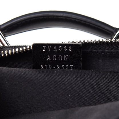 Fendi Recycled Fabric Jacquard Vitello Astro Micro FF Mini Trolley Bag Asfalto Black 8 of 11