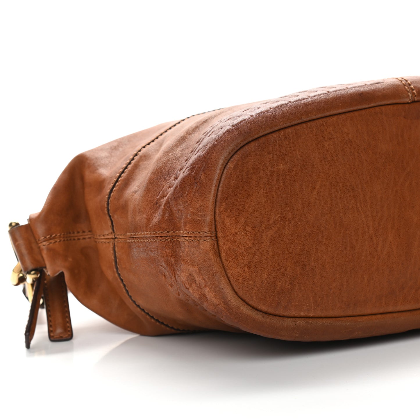 Calfskin Cable Embossed Small Nightingale Brown