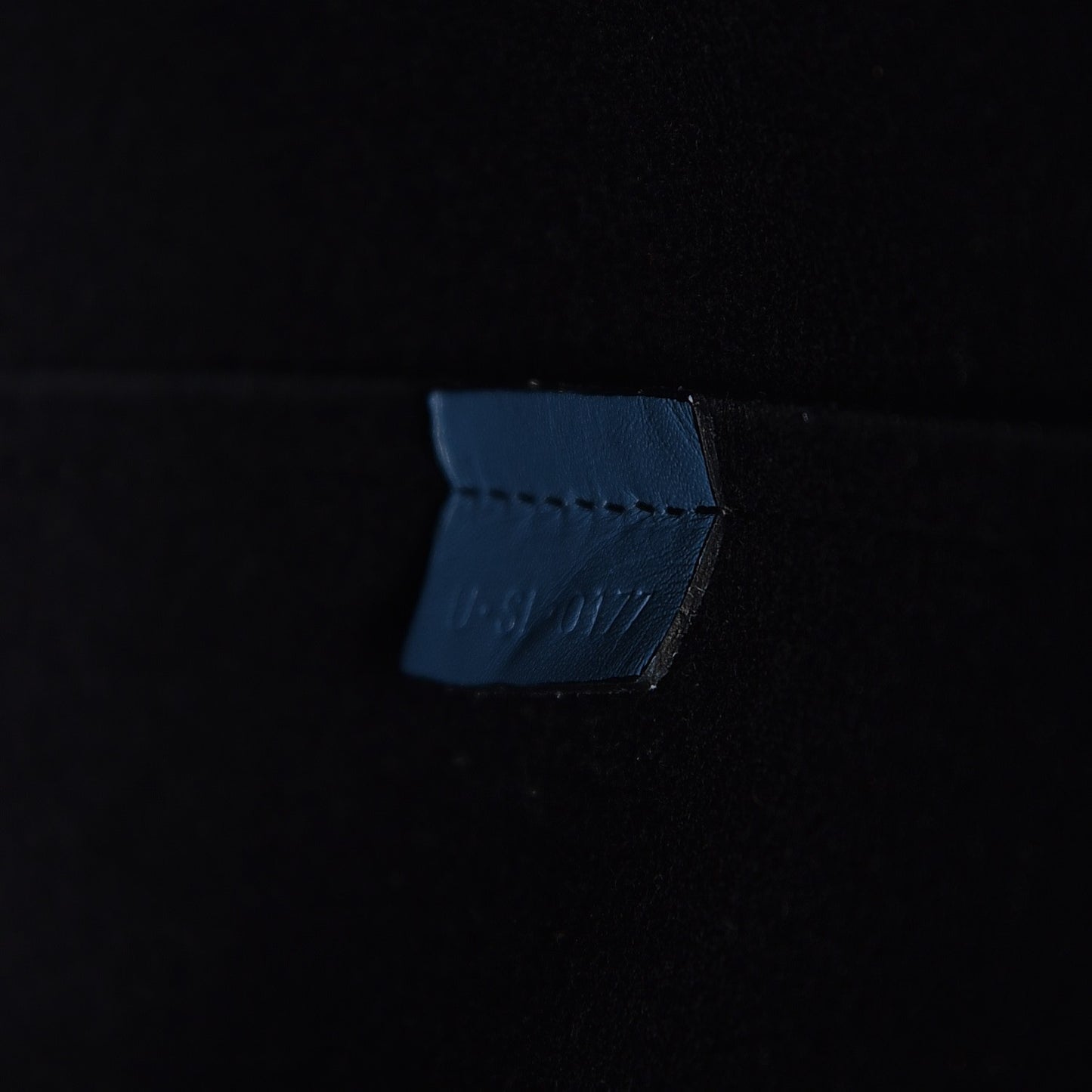 Shiny Smooth Calfskin Small Twisted Cabas Washed Blue Black