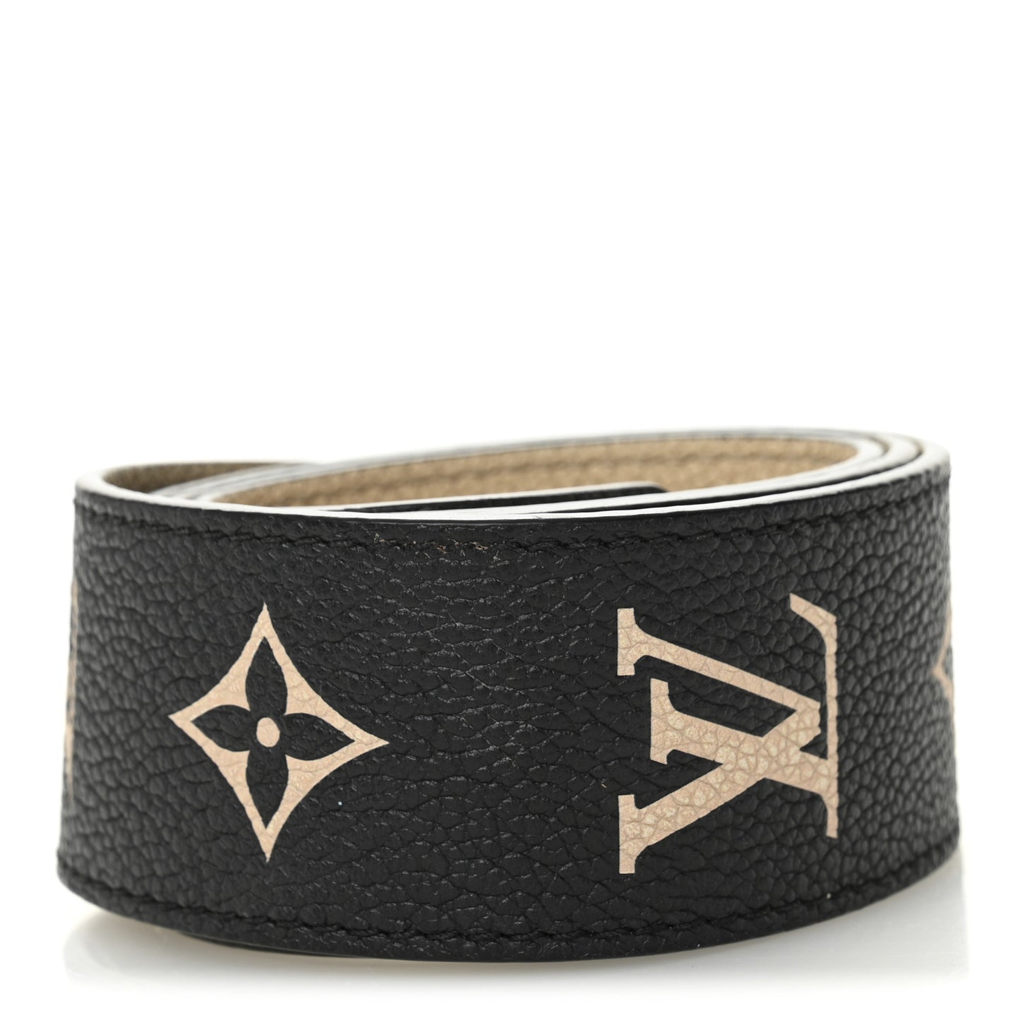 Empreinte Monogram Bandouliere Shoulder Strap Black Beige