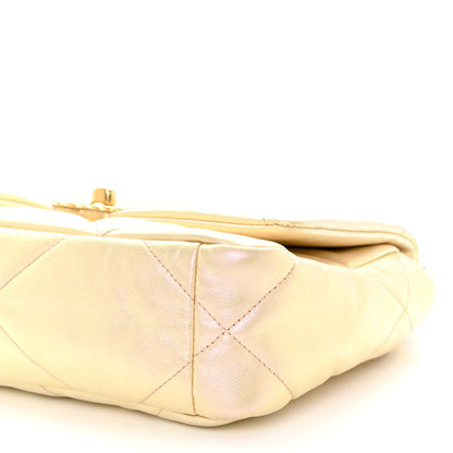 Chanel Iridescent Lambskin Quilted Medium Chanel 19 Flap Pink 10 of 11