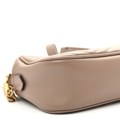 Gucci Calfskin Matelasse Small GG Marmont Chain Shoulder Bag  Porcelain Rose 10 of 11