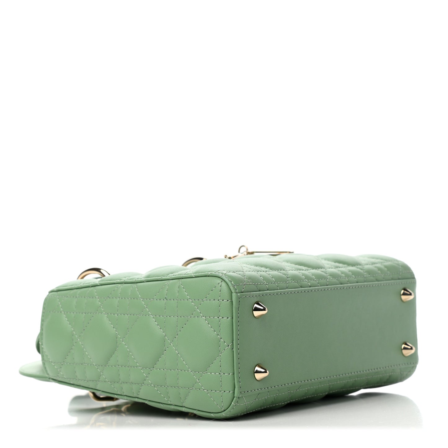 Lambskin Cannage Small My ABCDior Lady Dior Green