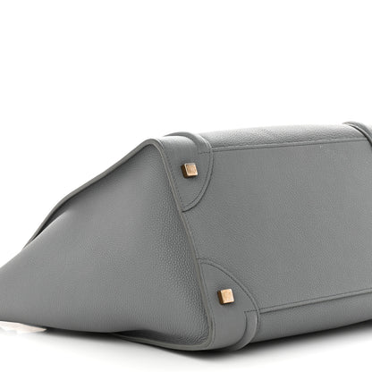 Celine Drummed Calfskin Mini Luggage Kohl 8 of 12