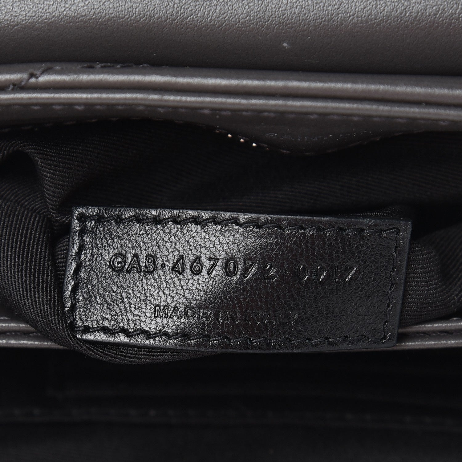 Saint Laurent Calfskin Y Quilted Monogram Toy Loulou Crossbody Bag Asphalt 6 of 9