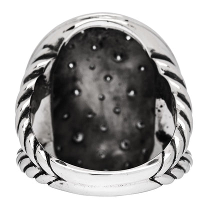 David Yurman Sterling Silver Diamond Midnight Melange Ring 60 9 4 of 6