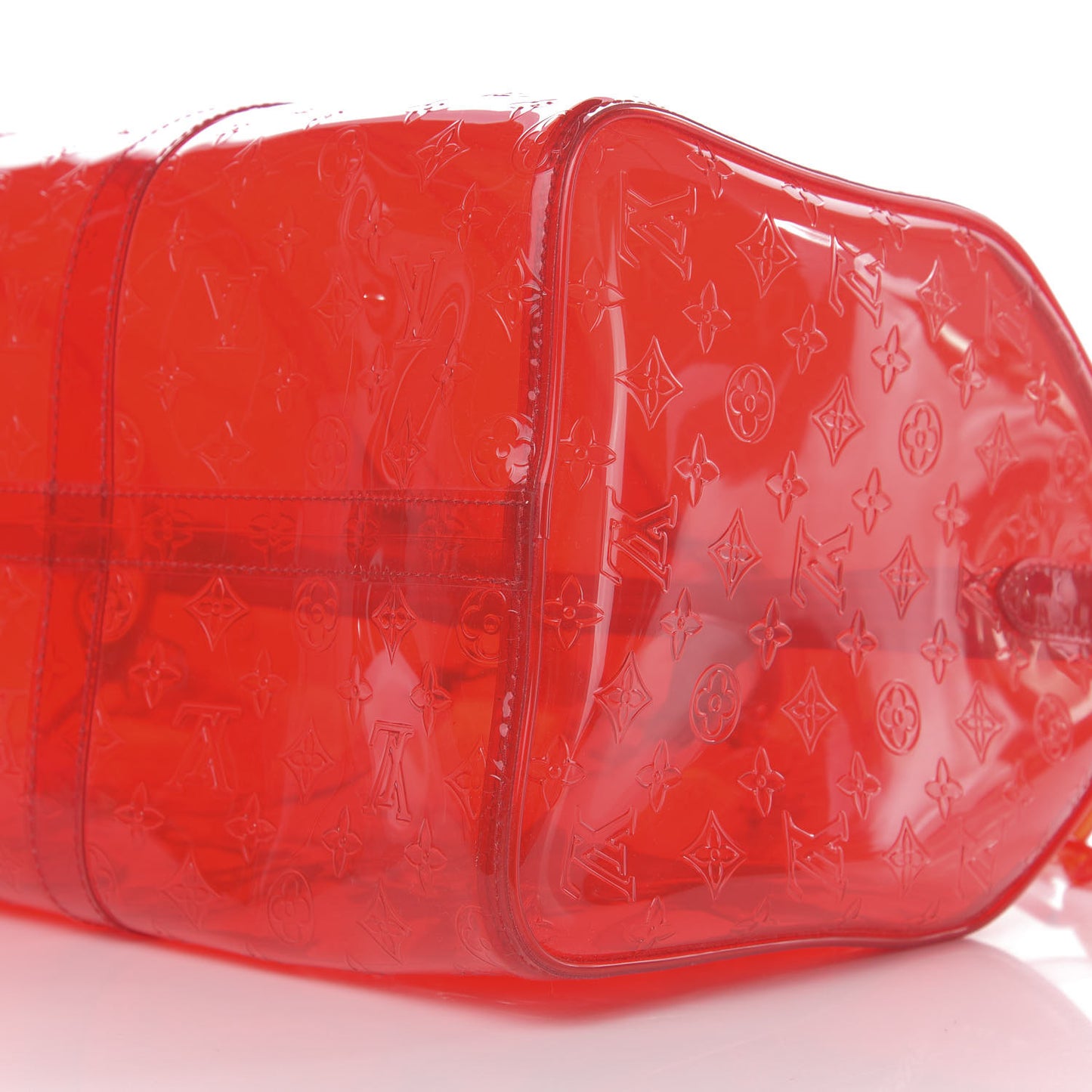 PVC Monogram Keepall Bandouliere 50 Grenadine Red