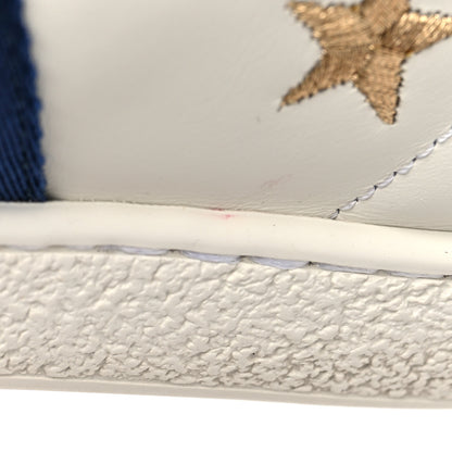 Gucci Calfskin Bee Star Embroidered Sylvie Web Ace Sneakers 39 White 12 of 14