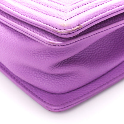 Chanel Caviar Quilted Small Boy Flap Violet 10 of 11