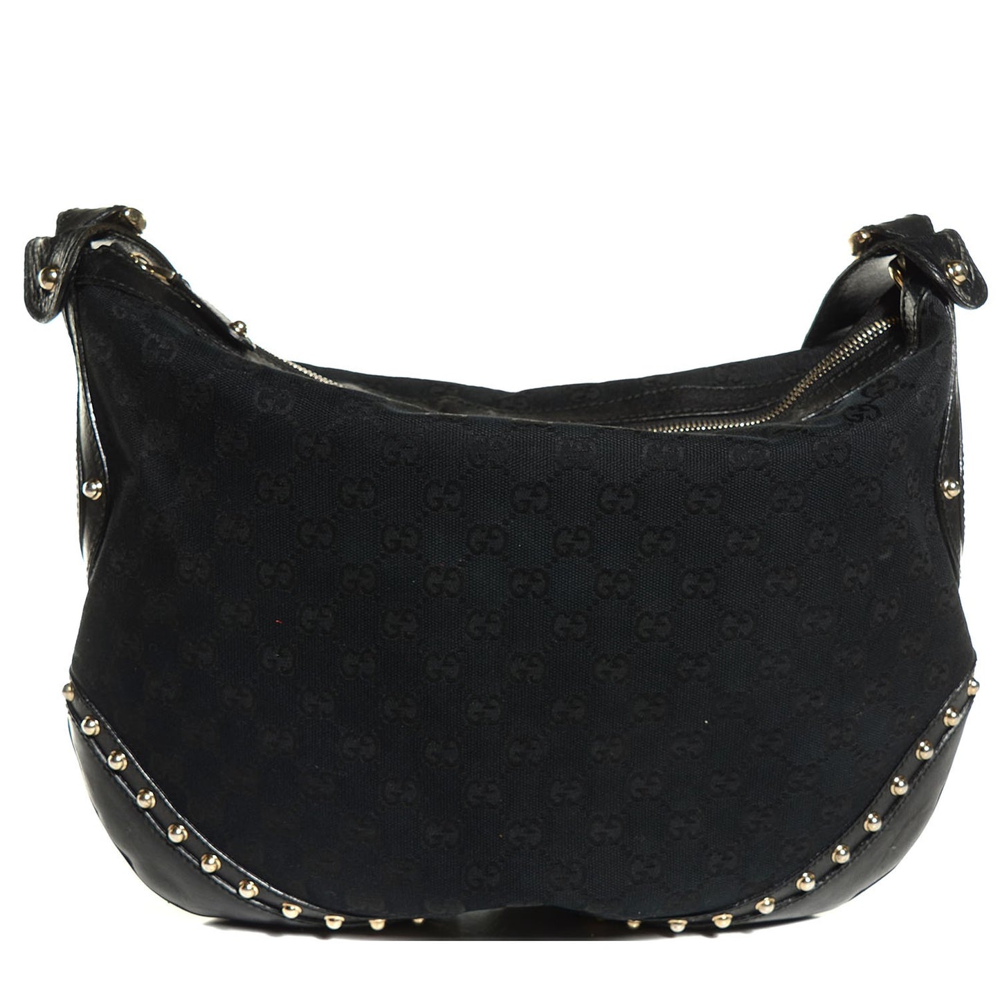 Monogram Studded Pelham Shoulder Bag Black