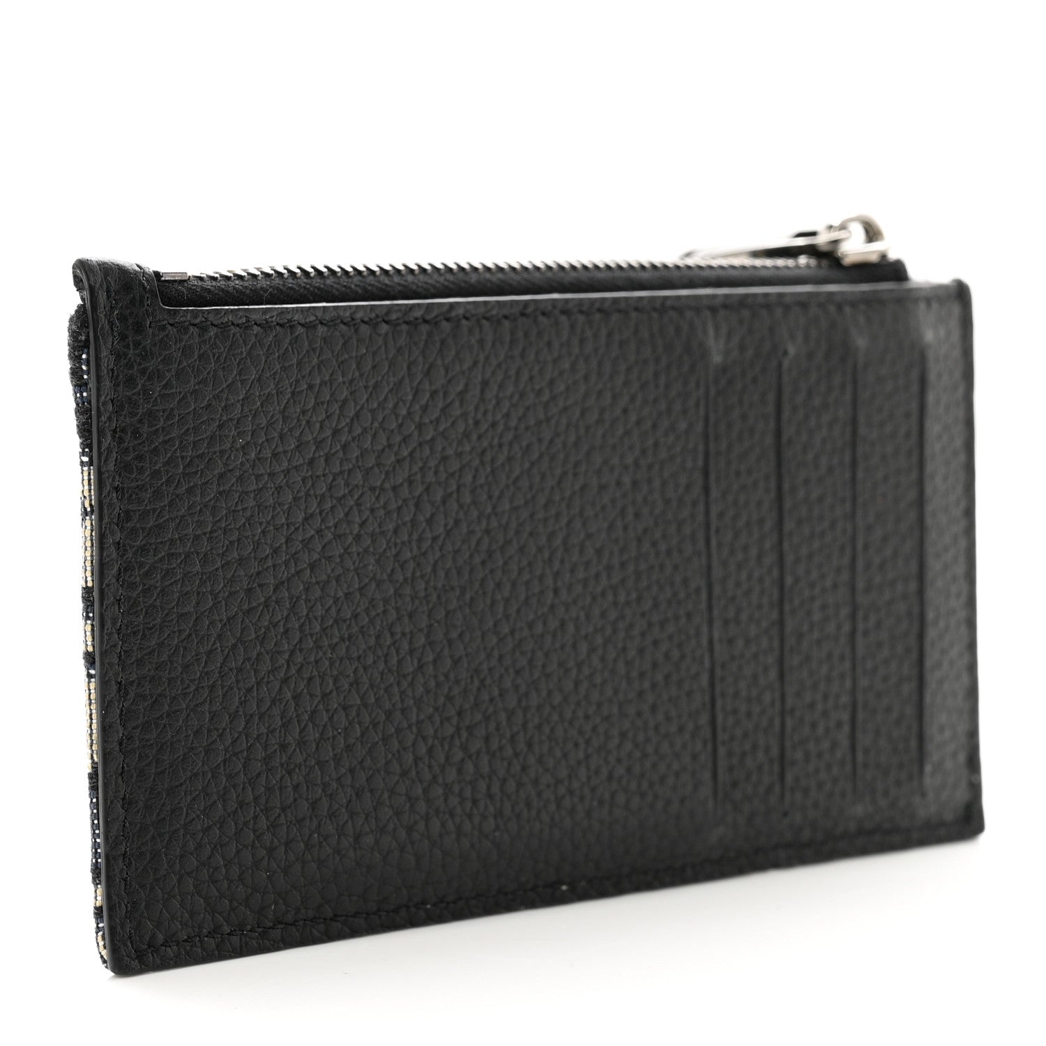 Christian Dior X KENNY SCHARF Oblique Canvas Embroidered Zip Card Holder Charcoal 3 of 7